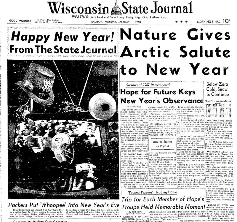 Pages from history Jan. 1, 1968